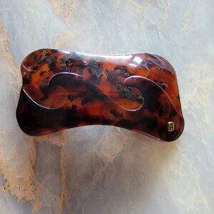 Vintage Alexandre de Paris Hand Made in France Faux Tortoise Shell Hair Clip